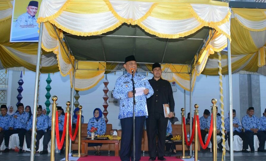  Gubernur Pimpin Apel Perdana Lingkup Pemprov Gorontalo