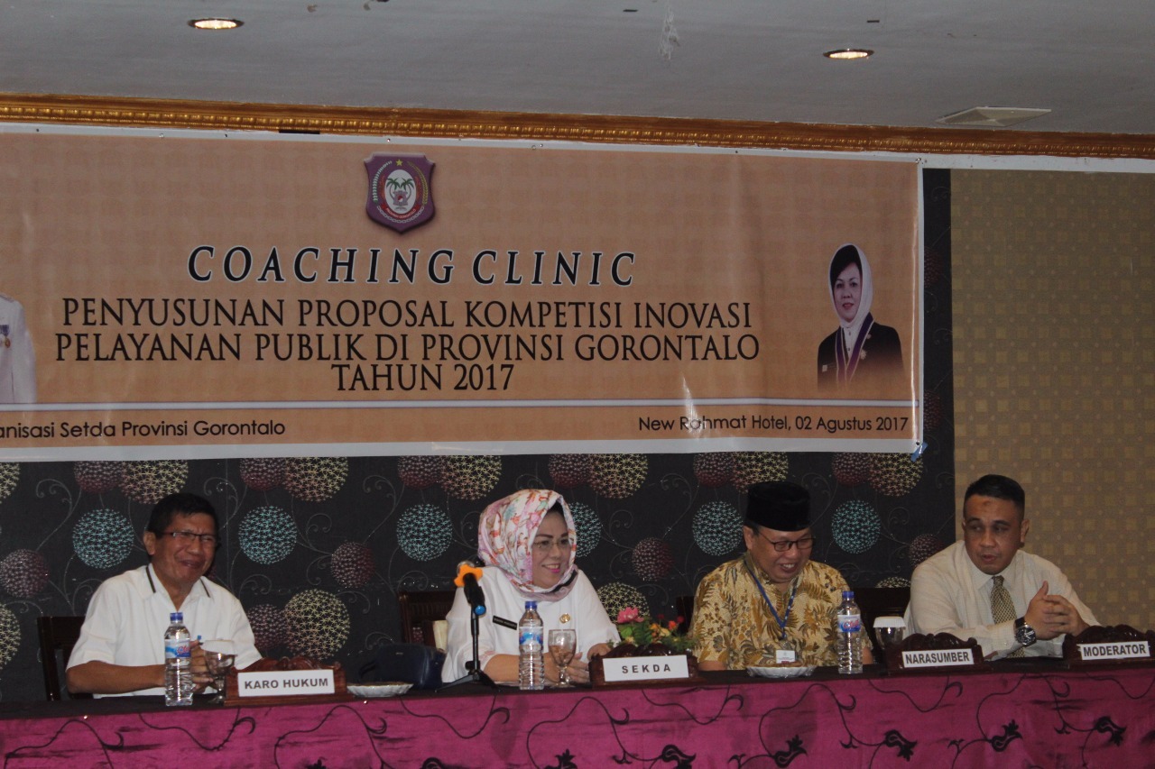  Sekdaprov : Coaching Clinic 2017, Inovasi Percepat Akselerasi Kualitas Pelayanan Publik 