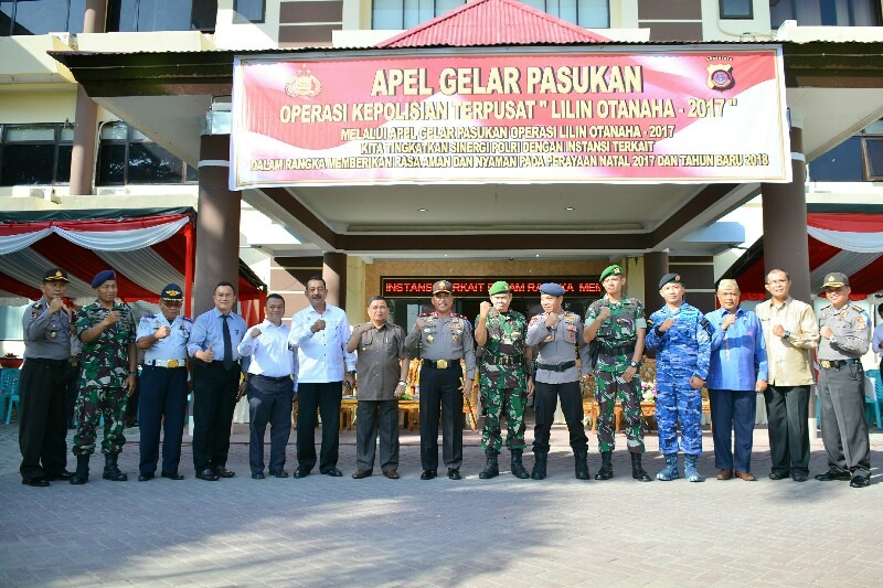  Polda Gorontalo Gelar Apel Pasukan Operasi Lilin Otanaha 2017