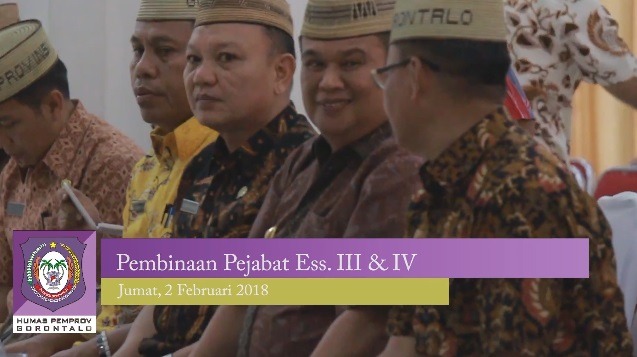  Arahan Wagub Gorontalo untuk Pejabat Eselon III dan IV
