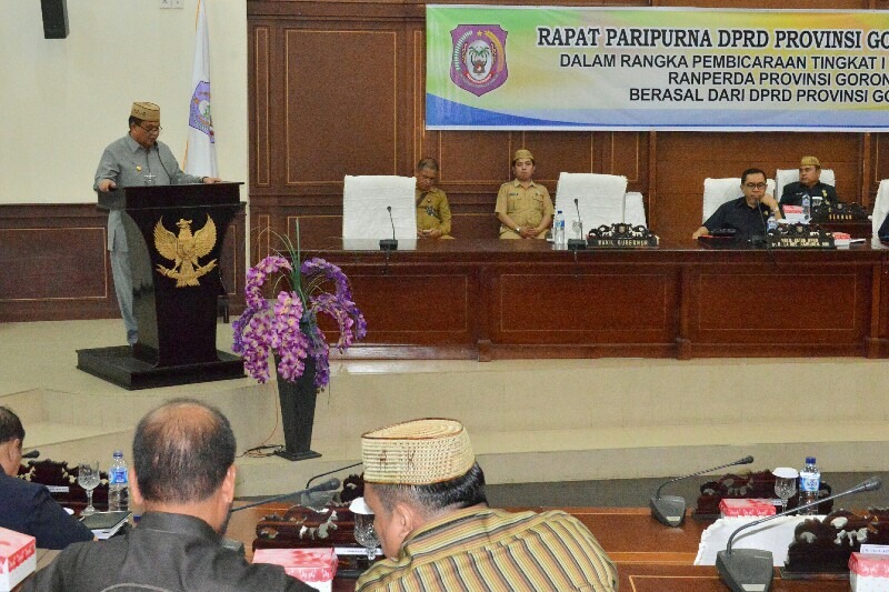  DPRD Setuju Bahas Dua Ranperda Inisiatif Pemprov Gorontalo