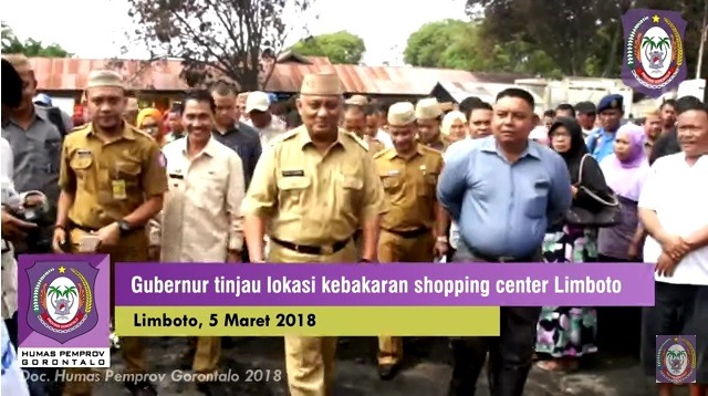  Gubernur tinjau lokasi kebakaran shopping center Limboto