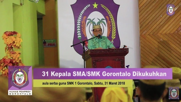  31 Kepala SMA/SMK Gorontalo Dikukuhkan