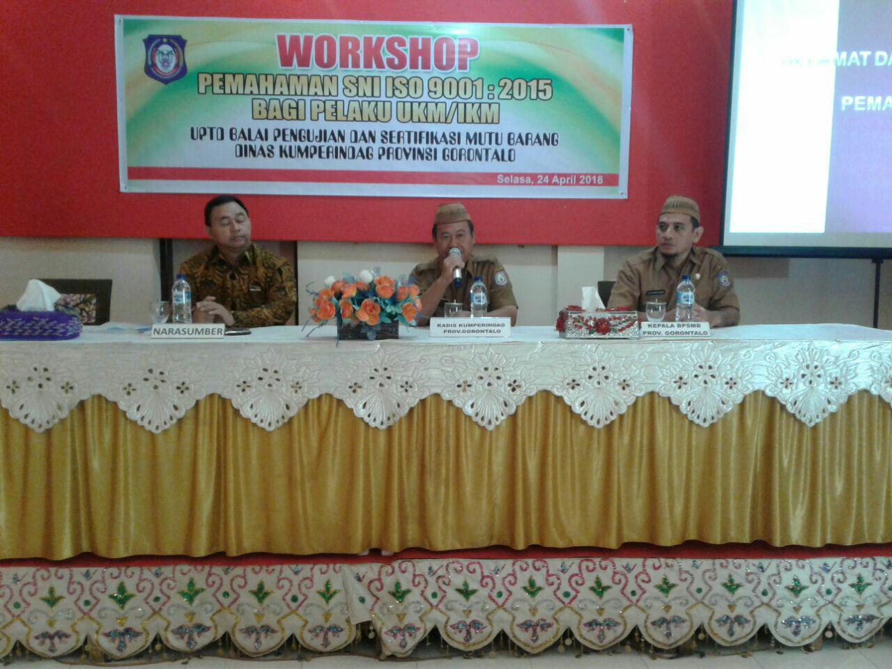  Tingkatkan Mutu IKM, UPTD BPSMB  Gelar Workshop SNI ISO 9001 : 2015