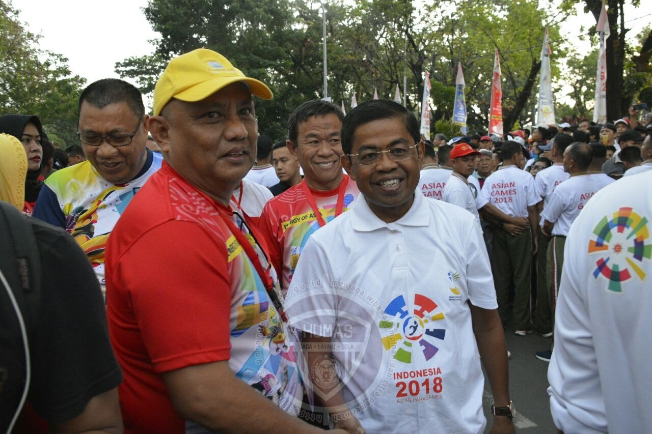  Sambut Asian Games, Gubernur Gorontalo Jalan Sehat Bersama Presiden