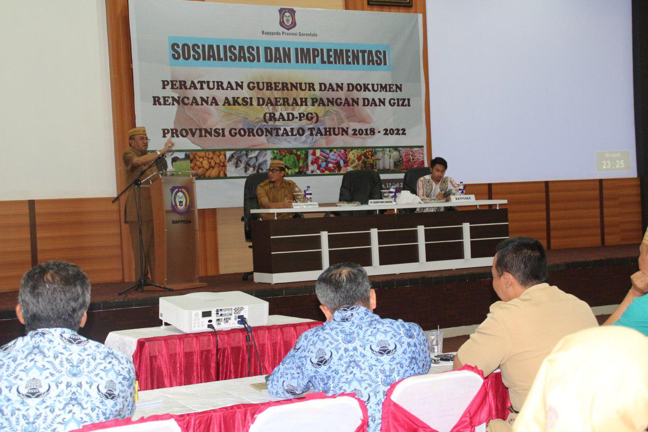  Pemprov Gorontalo Sosialisasikan RAD Pangan dan Gizi