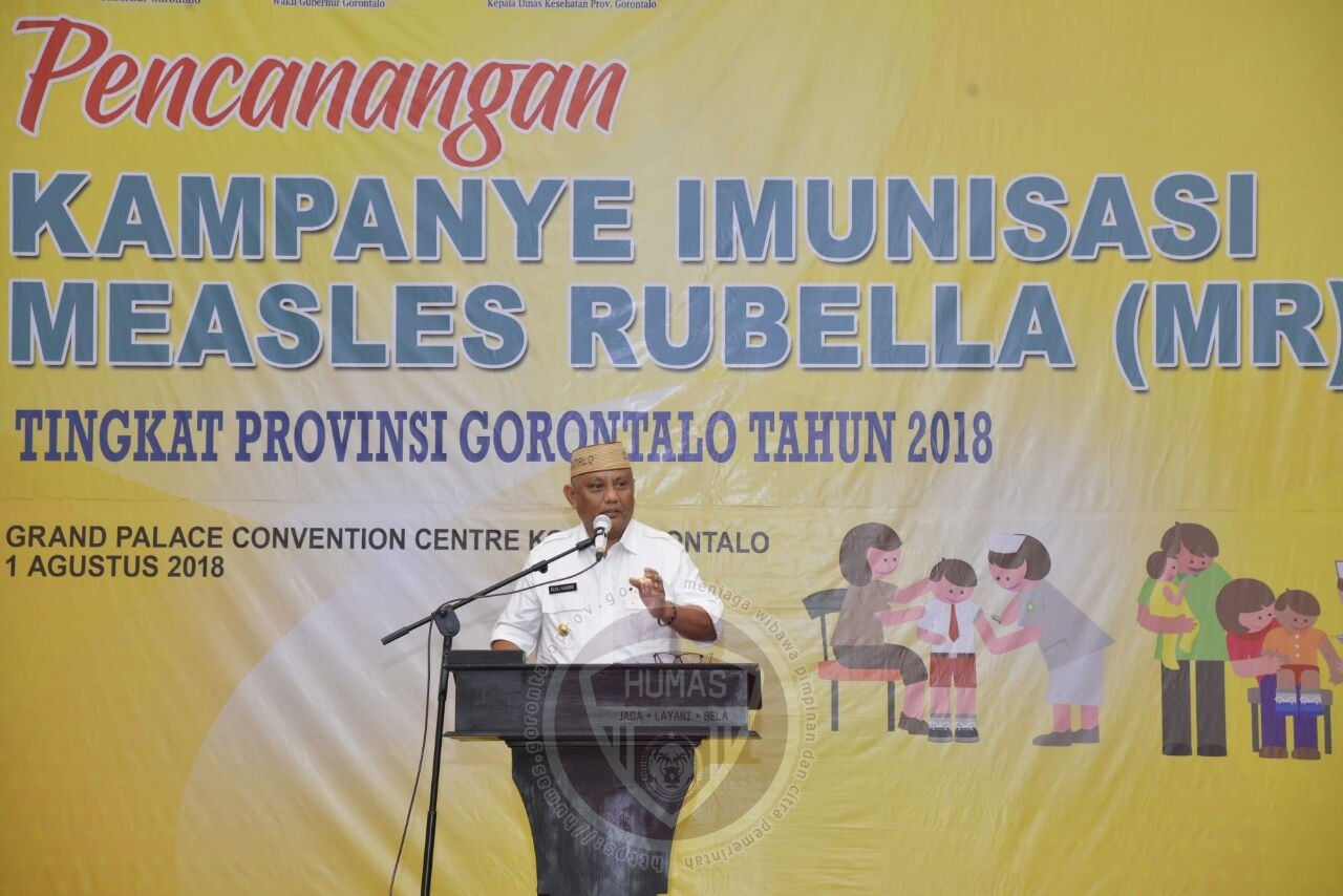  Gubernur Rusli Komitmen Bebaskan Anak Gorontalo Dari Rubella