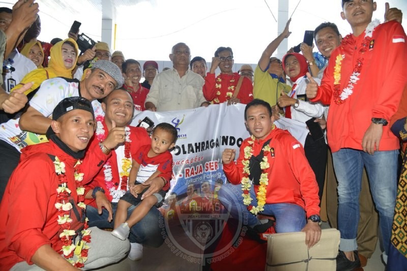  Tiba di Gorontalo, Atlet Asian Games Disambut Meriah