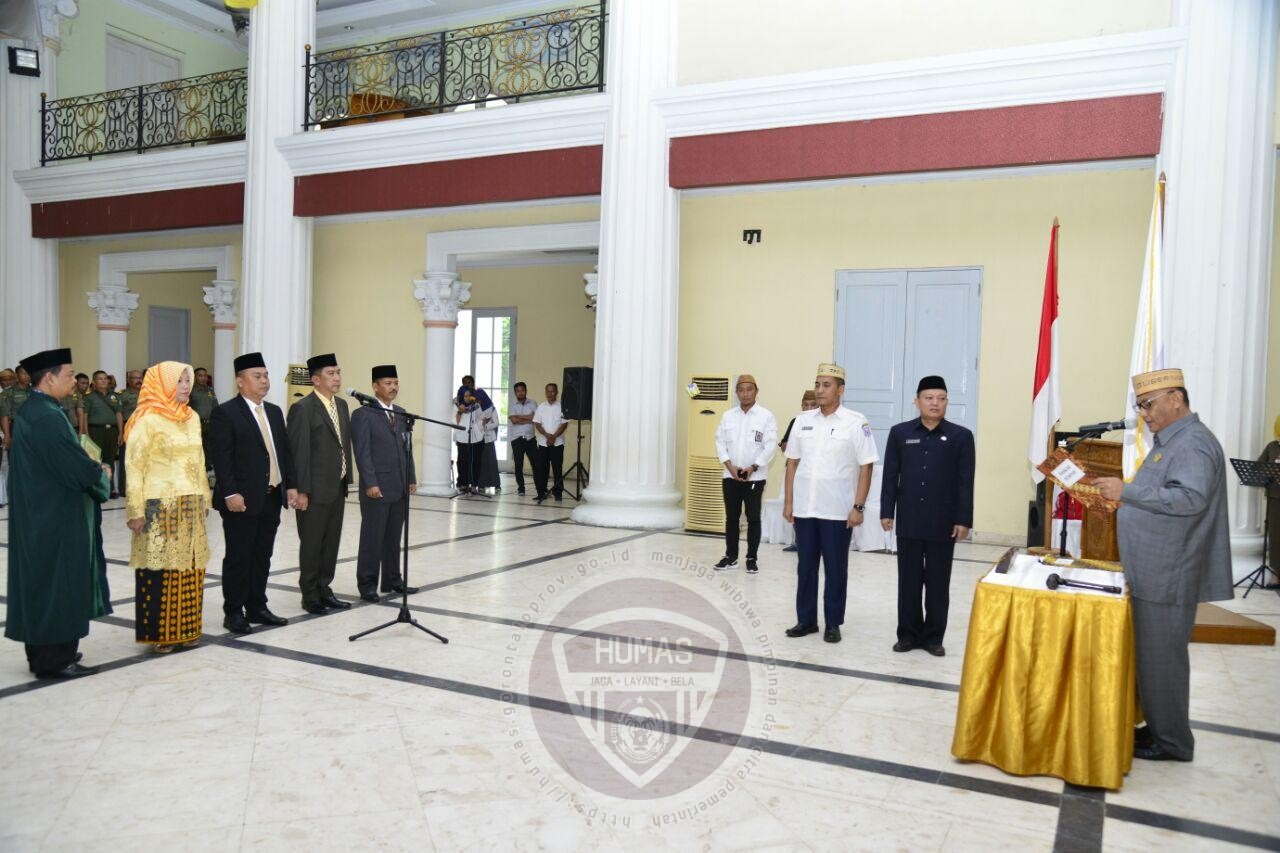  Gubernur Gorontalo Lantik 4 Pejabat Pimpinan Tinggi Pratama