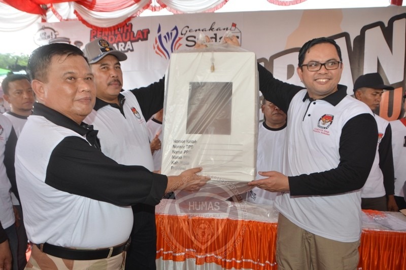  KPU Provinsi Gorontalo Gelar Apel Kesiapan Logistik Pemilu 2019