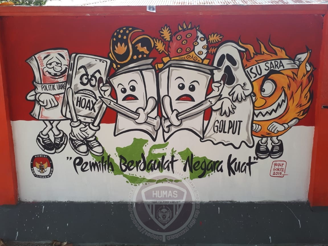  KPU Provinsi Gorontalo Gelar Lomba Mural Pemilu 2019