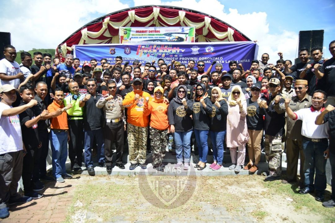  Sambut Millenial Road Safety Festival, Ditlantas Polda Gorontalo Adakan Touring