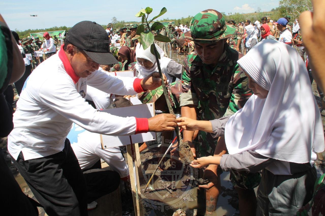  Tanam 5000 Pohon Mangrove, Sekdaprov : Jaga Ekosistem Pantai