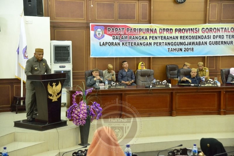  DPRD Beri Pujian Tehadap LKPJ Gubernur Gorontalo