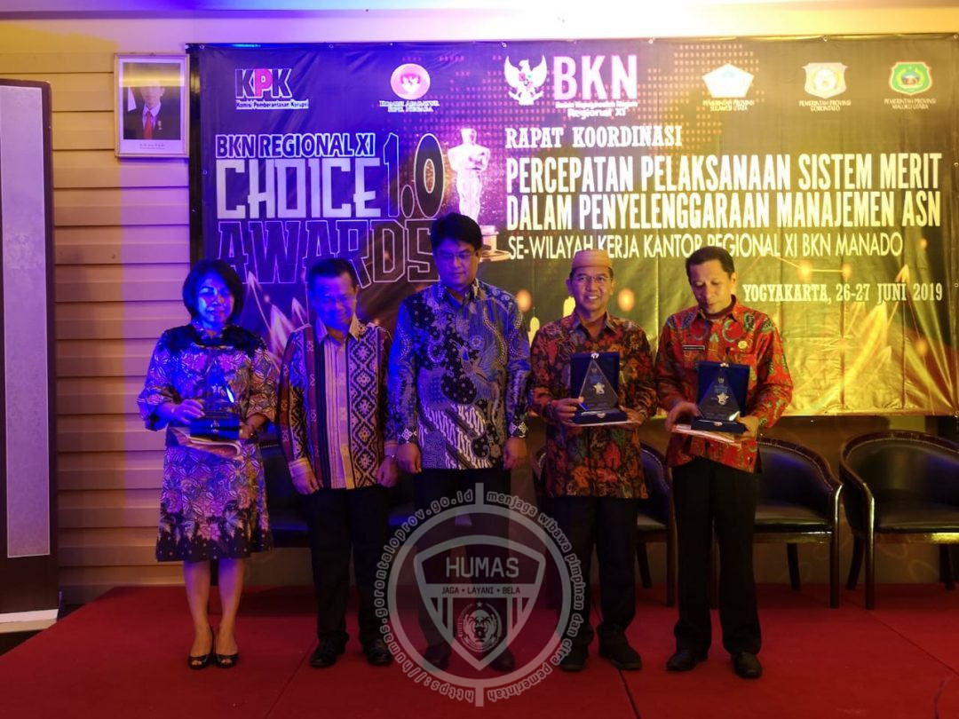  Gorontalo Raih Penghargaan BKN Regional XI