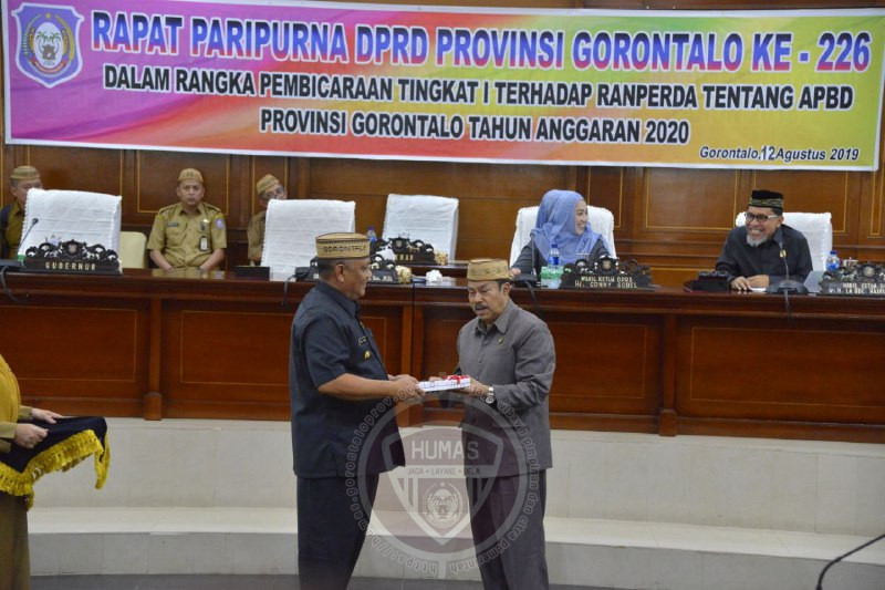  DPRD Gorontalo Gelar Rapat Paripurna Tingkat I Rancangan APBD Tahun 2020