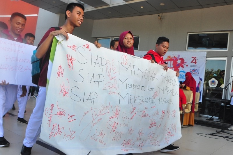  Karnaval Relawan Anti Narkoba Tutup Rangkaian HANI di Gorontalo