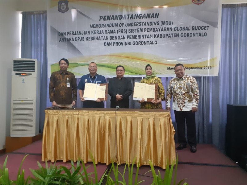  BPJS Kesehatan dan Pemda Gorontalo Teken MOU Sistem Pembayaran Global Budget