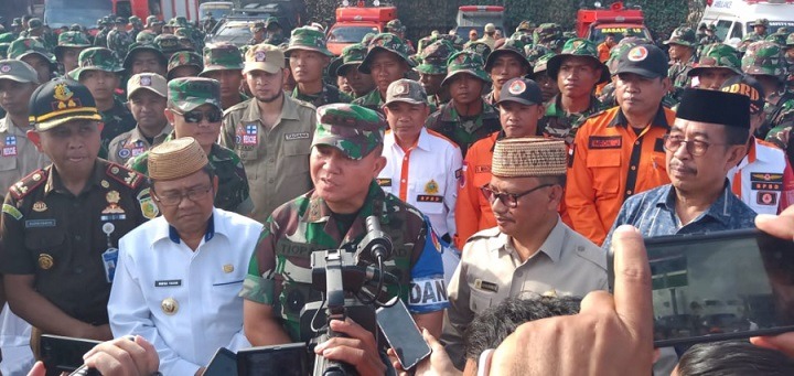  BPBD Latihan Bersama Penanggulangan Bencana Alam di Makrorem 133/NW