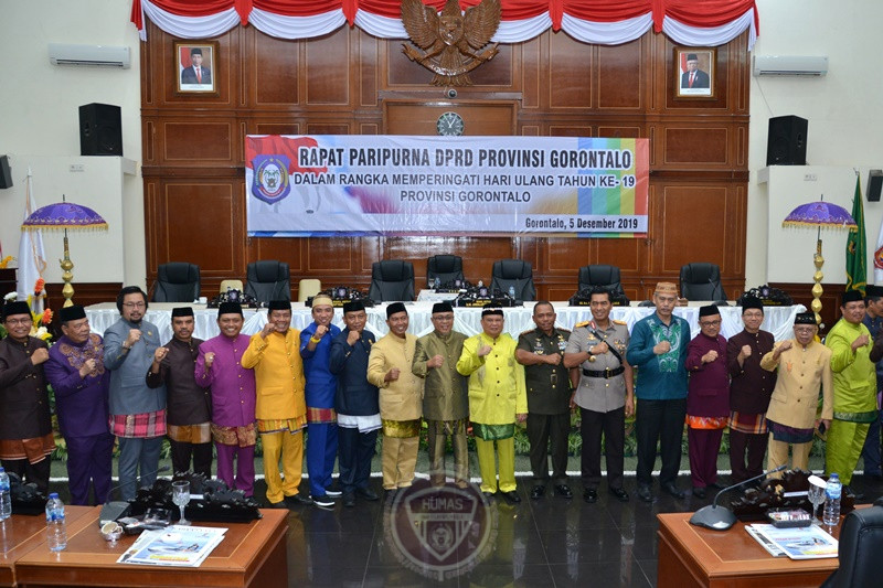  DPRD Gelar Paripurna Peringatan HUT ke-19 Provinsi Gorontalo