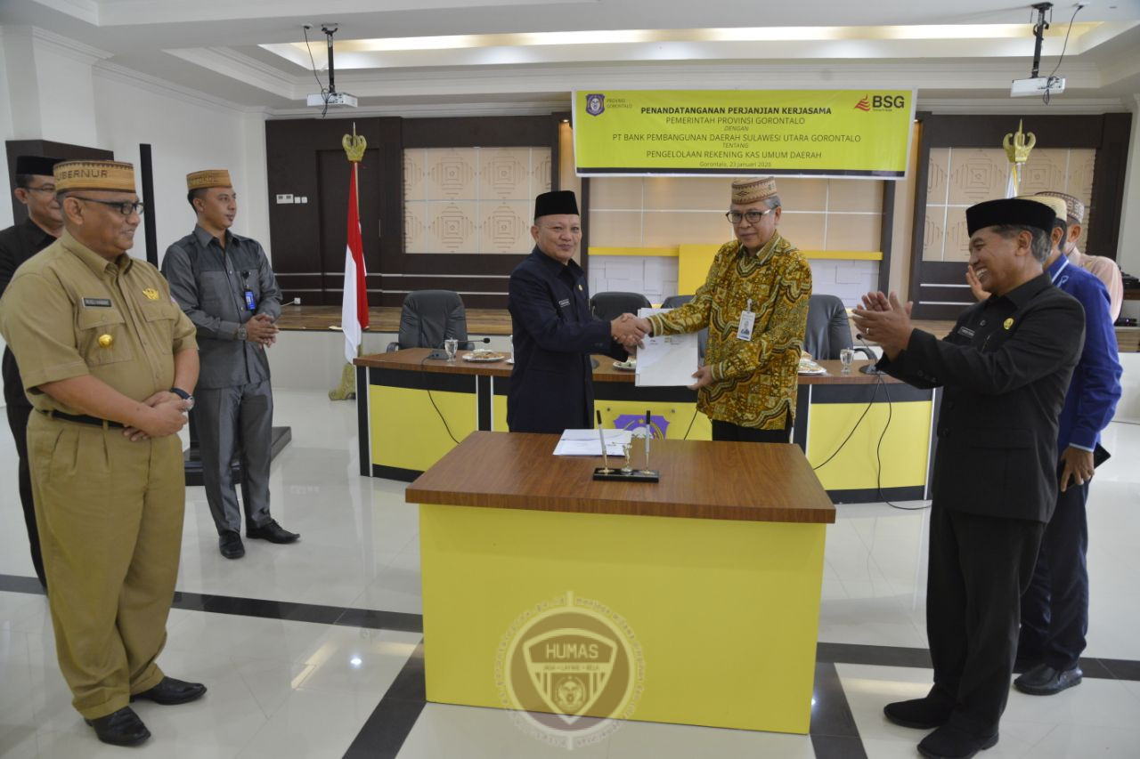  Kas Daerah Pemprov Gorontalo Resmi Berpindah Ke Bank Sulutgo