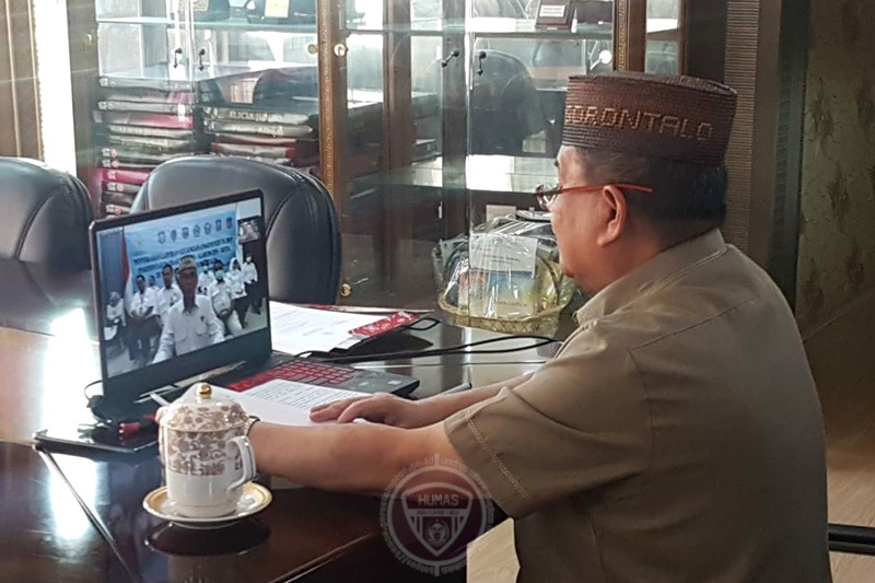  LKPD Provinsi Gorontalo Diserahkan Lewat Video Konferensi
