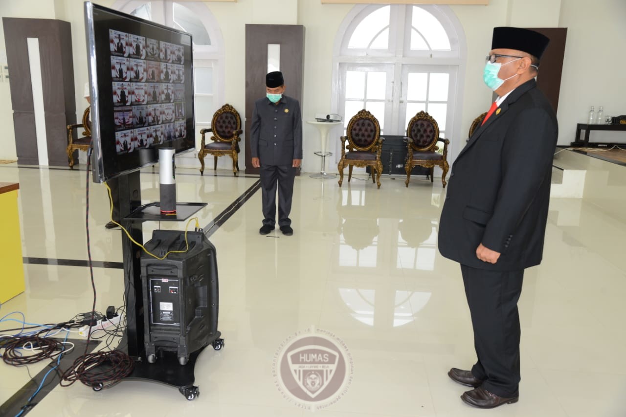  Dipimpin Jokowi, Gubernur Rusli Ikuti Upacara Harlah Pancasila Secara Daring