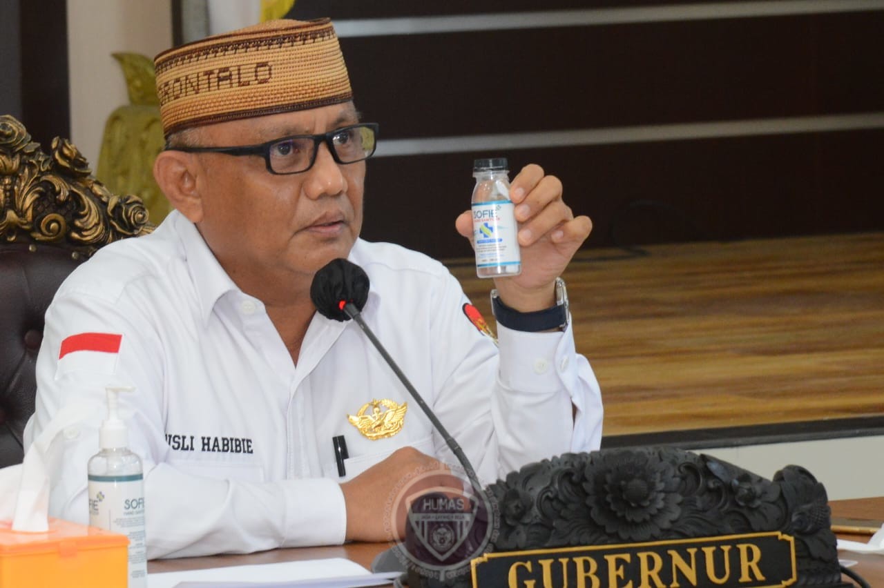  Menkopolhukam Apresiasi Hand Sanitizer Produk Lokal Gorontalo