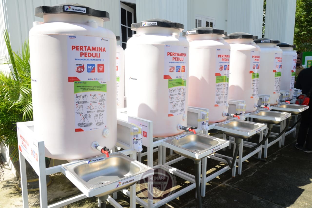  Pemprov Gorontalo Terima 10 Unit Wastafel Portable