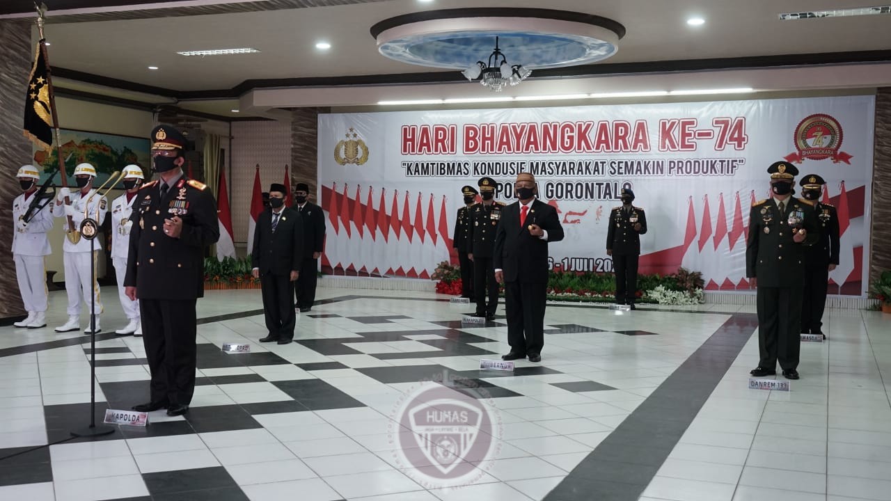  Gubernur Rusli Ikut Upacara HUT Bhayangkara Secara Daring