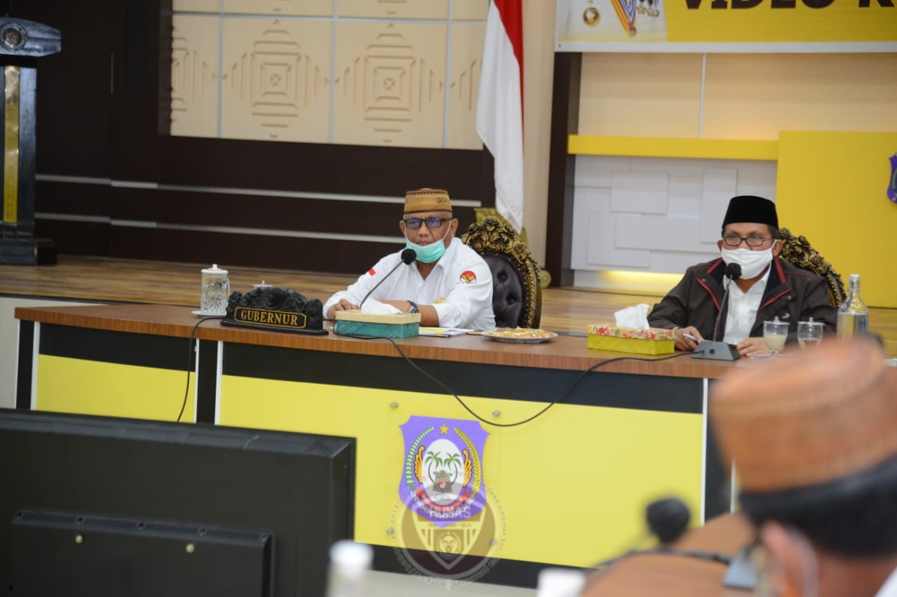  Bertemu Walikota Gorontalo, Gubernur Rusli Minta Perketat Protokol Kesehatan