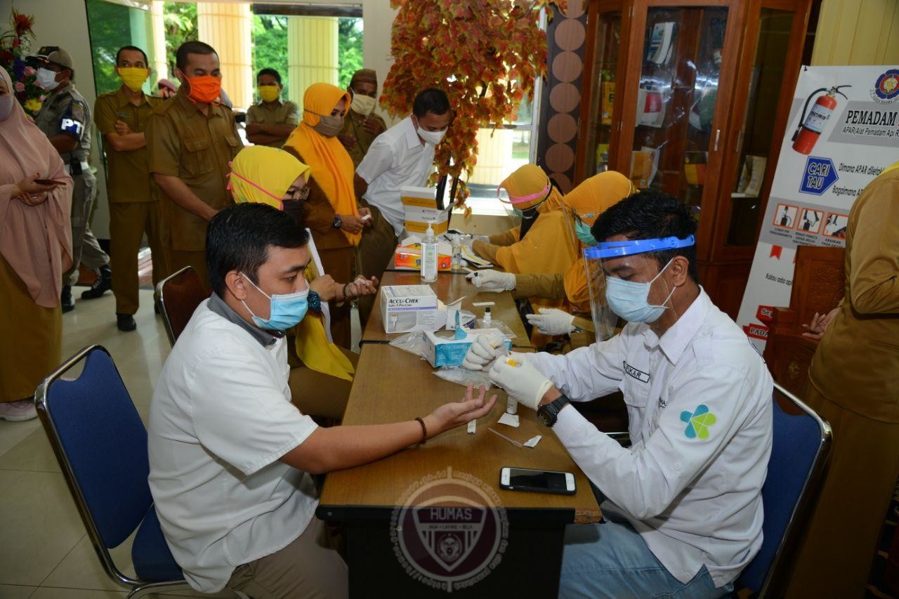  ASN Kantor Gubernur Lakukan Rapid Test