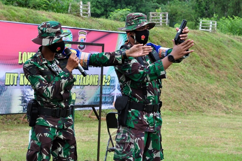  Peringati HUT ke-2, Korem 133/NWB Gelar Lomba Menembak Eksekutif