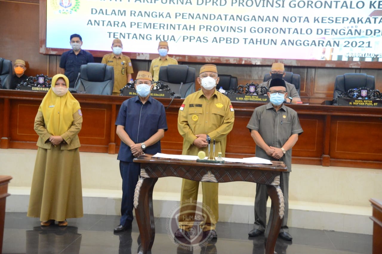  Pemprov Gorontalo – DPRD Tandatangani KUA PPAS APBD 2021