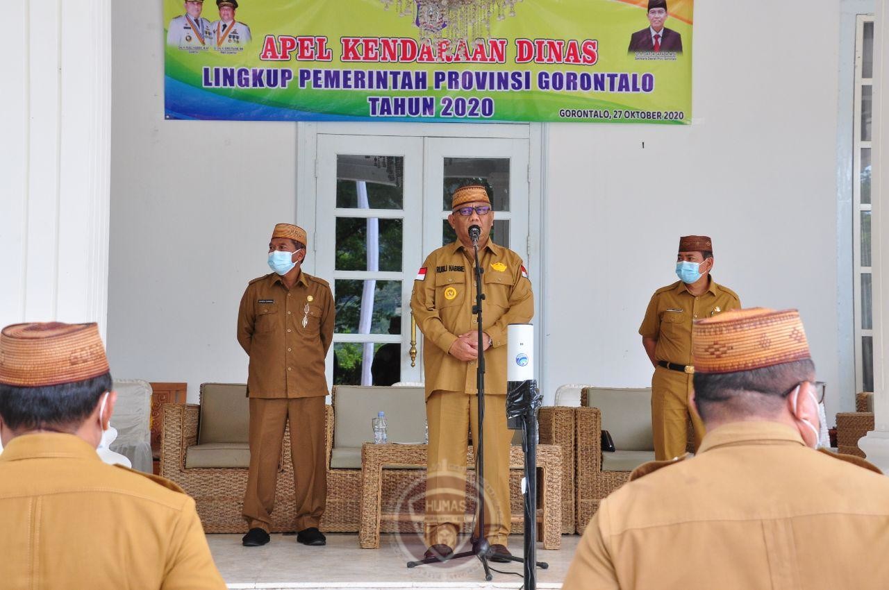  Gubernur Pimpin Apel Kendaraan Dinas Lingkup Pemprov Gorontalo