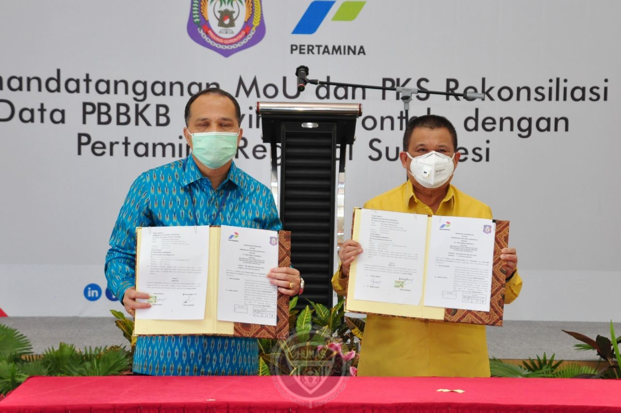  Pemprov Gorontalo – Pertamina Teken Kerja Sama Rekonsiliasi Data PBBKB