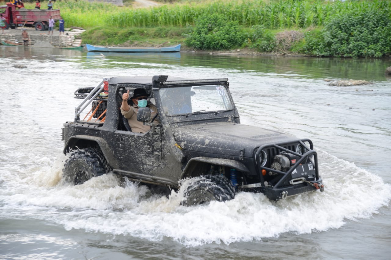  Forkopimda Gorontalo Offroad Bareng di Sungai Bulango