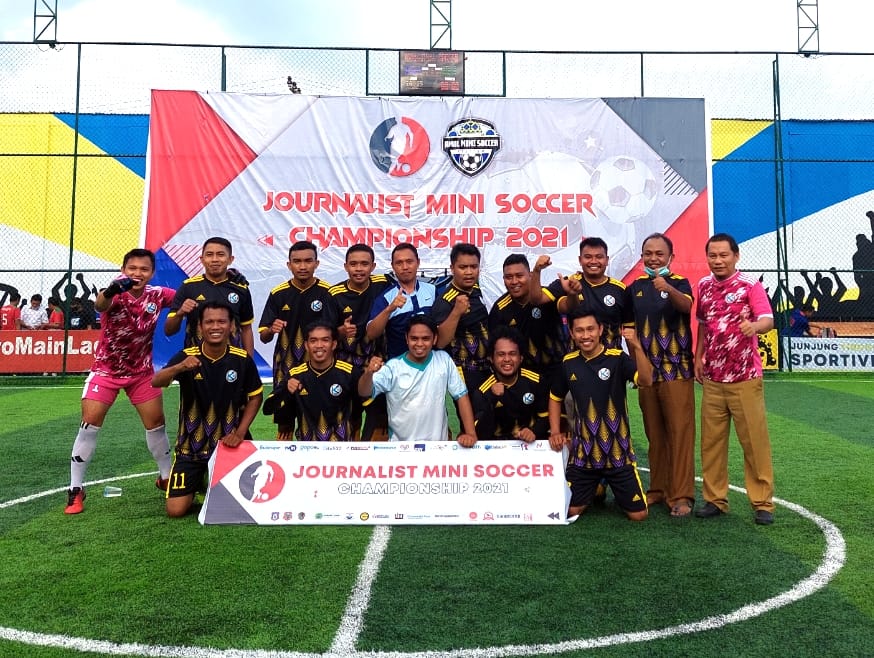  Diskominfotik Melaju ke Semi Final Journalist Mini Soccer Championship