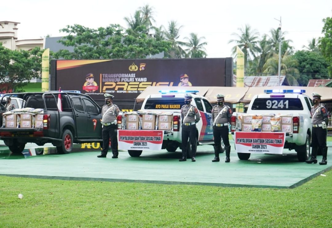  Polda Gorontalo Salurkan 1200 Ton Beras untuk Masyarakat