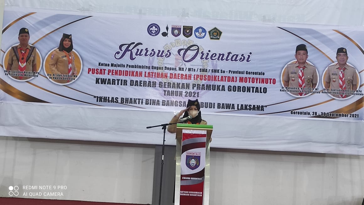  Ka Kwarda Buka Kursus Orientasi Majelis Pembimbing Pramuka Gorontalo