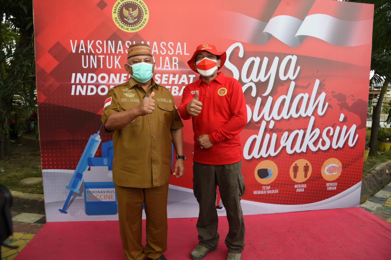  Vaksinasi Daring Bersama Presiden di Gorontalo Capai 2.442 orang