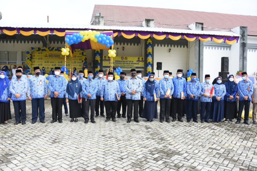  Peringatan HUT ke-50 KORPRI di Gorontalo Berlangsung Sederhana