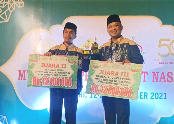  Kafilah MTQ Korpri Gorontalo Raih Prestasi Tingkat Nasional
