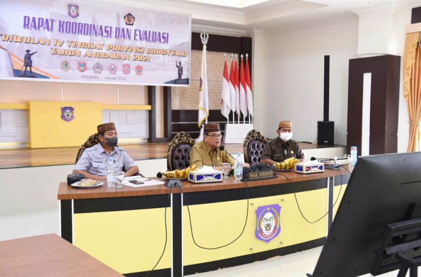  Pemprov Gorontalo Evaluasi Serapan Anggaran Triwulan IV 2021