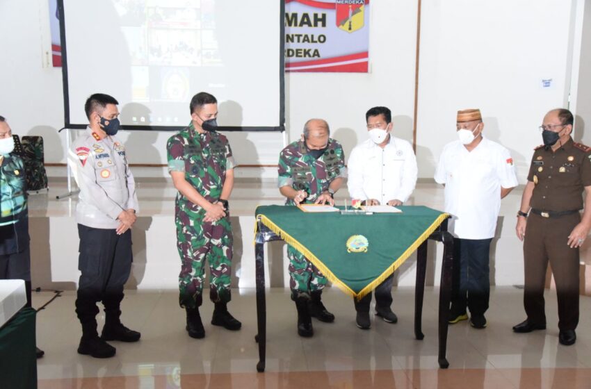  Pemprov Gorontalo Hibahkan Rp8 Miliar Pembangunan Secaba TNI