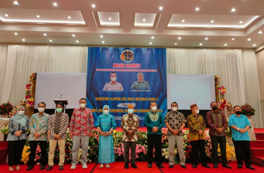  Sekprov Gorontalo Hadiri Pisah Sambut Kakanwil BPN