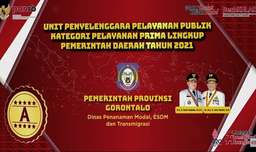  Dinas PNM ESDM dan Transmigrasi Raih Penghargaan Pelayanan Publik Predikat A