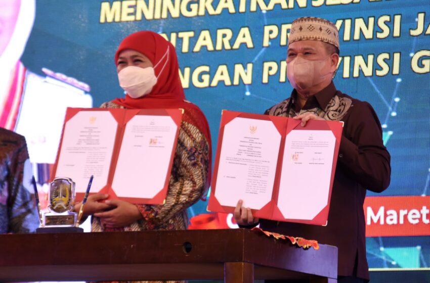  Pimpinan OPD Gorontalo dan Jatim Tandatangani PKS