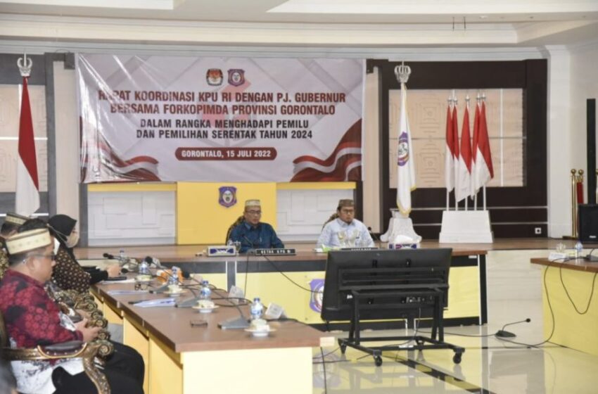  Forkopimda Gorontalo Rakor dengan KPU RI Bahas Pemilu 2024