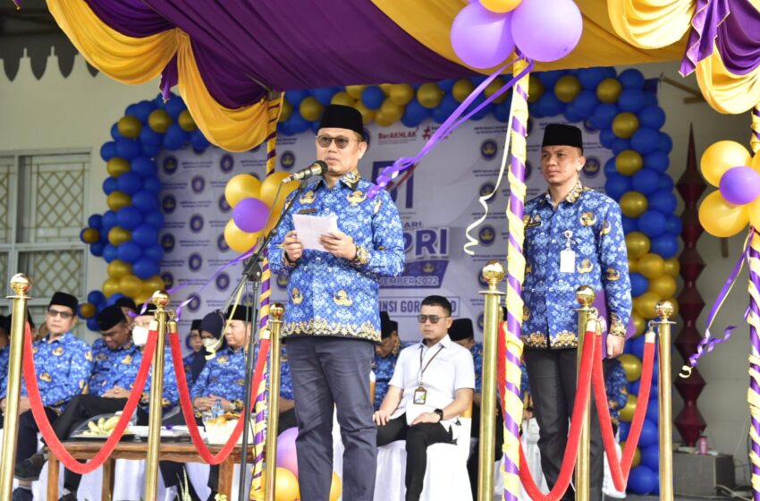  Irup HUT ke-22 Gorontalo, Penjagub Ajak Satukan Tekad Bangun Daerah